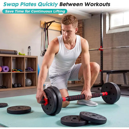 Adjustable 5-In-1 Dumbbell Set (20/40/60 Lbs) - Versatile Home Gym Equipment for Muscle Development, Squats, and Strength Training