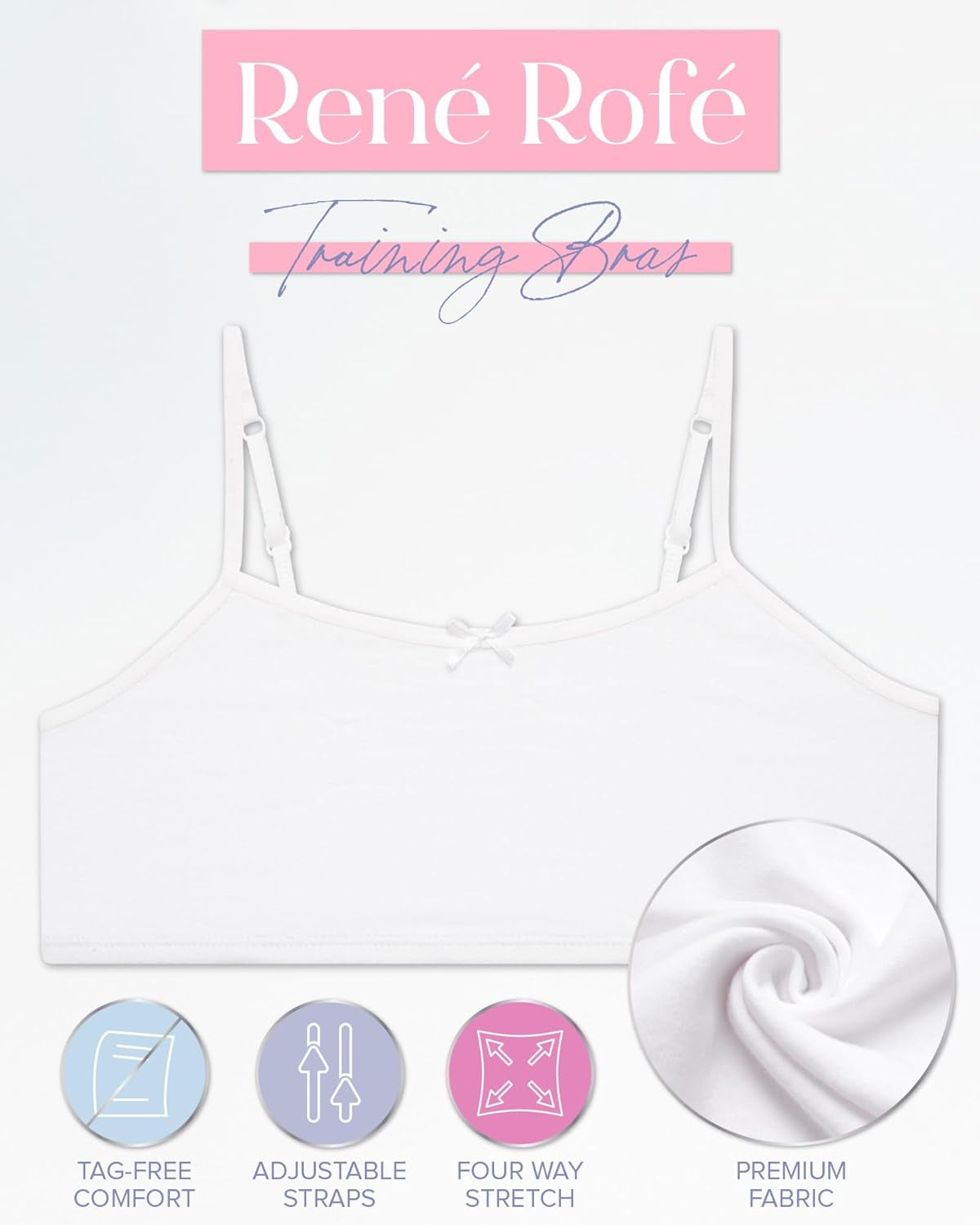Girls' Cotton Cami Training Bras - 10 Pack