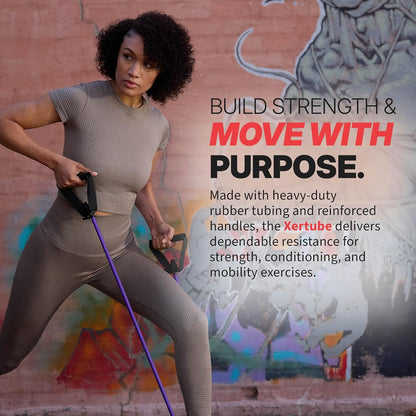 Xertube Resistance Bands with Handles - Individual Exercise Cords Available Separately, Includes Home Gym Workout Fitness Door Anchor Attachment Option