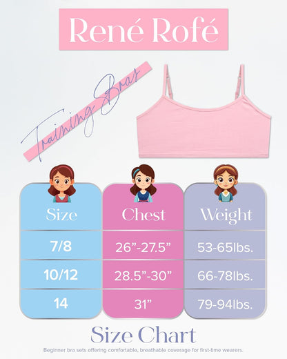 Girls' Cotton Cami Training Bras - 10 Pack