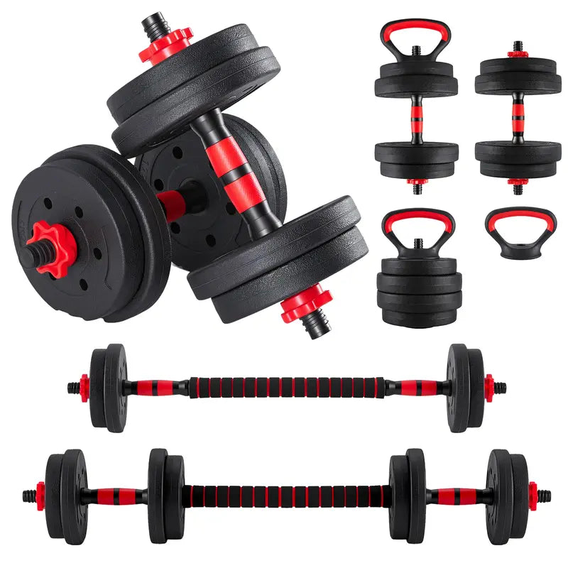 Adjustable 5-In-1 Dumbbell Set (20/40/60 Lbs) - Versatile Home Gym Equipment for Muscle Development, Squats, and Strength Training