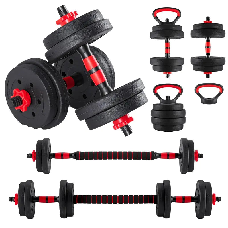 Adjustable 5-In-1 Dumbbell Set (20/40/60 Lbs) - Versatile Home Gym Equipment for Muscle Development, Squats, and Strength Training